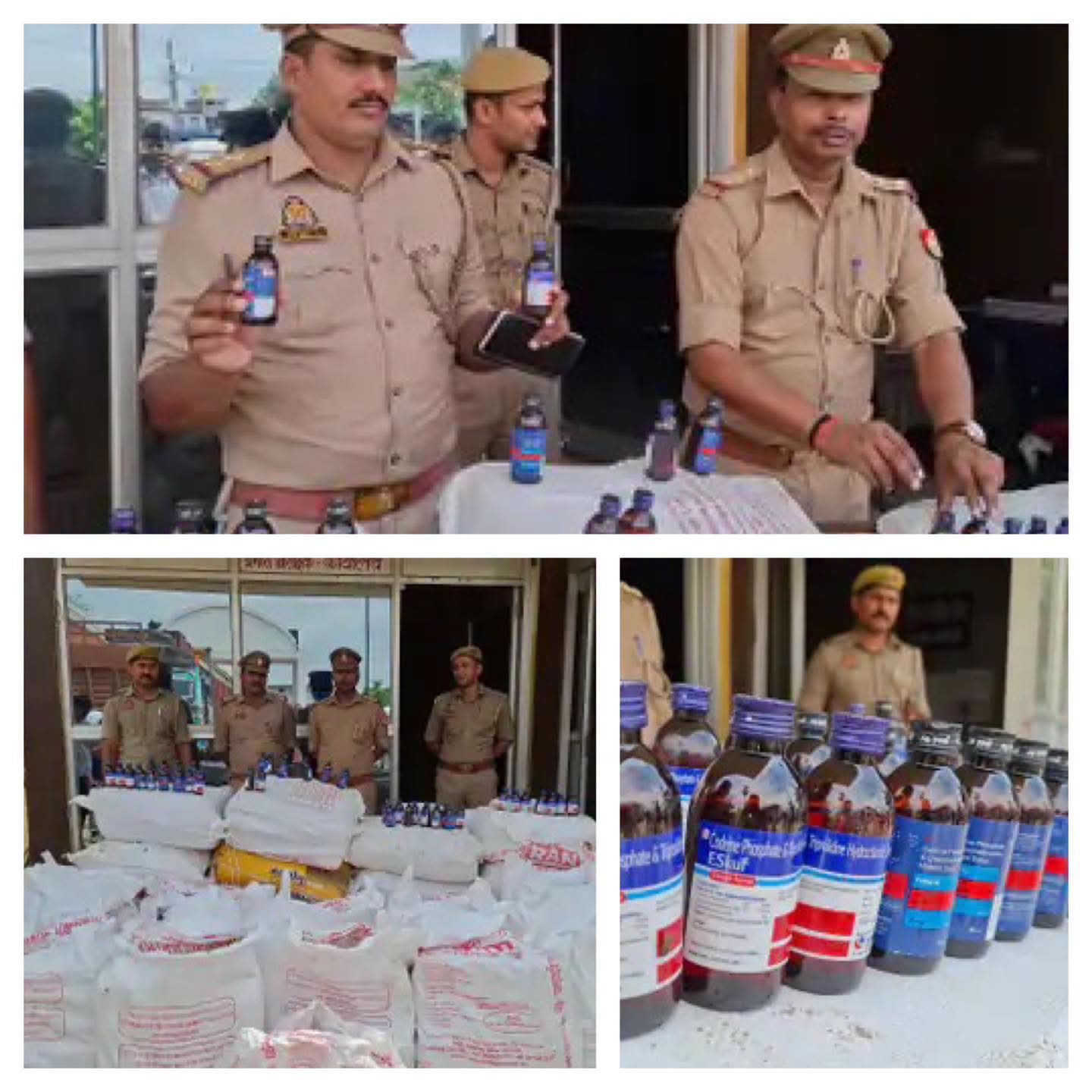 लावारिस ट्रक से 15 लाख की कोडीन कफ सिरप बरामद:बोरियों के पीछे छिपाकर रखी गई थी खेप, तस्करी नेटवर्क की जांच शुरू*