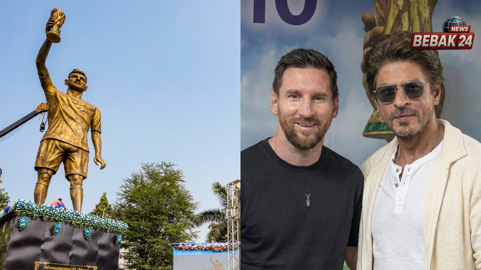 फुटबॉल का जुनून: कोलकाता में मेस्सी ने किया 70 फुट ऊंची प्रतिमा का वर्चुअल अनावरण